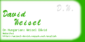 david weisel business card